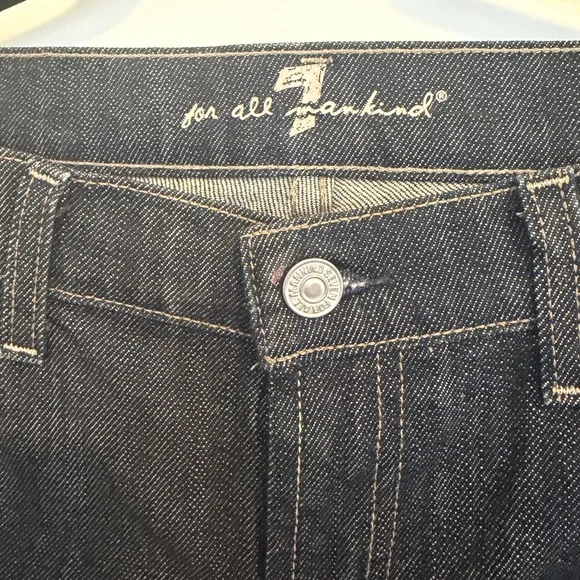 7 For All Mankind Dark Indigo Boot Cut Jeans NWOT Long Leg - Picture 3 of 8